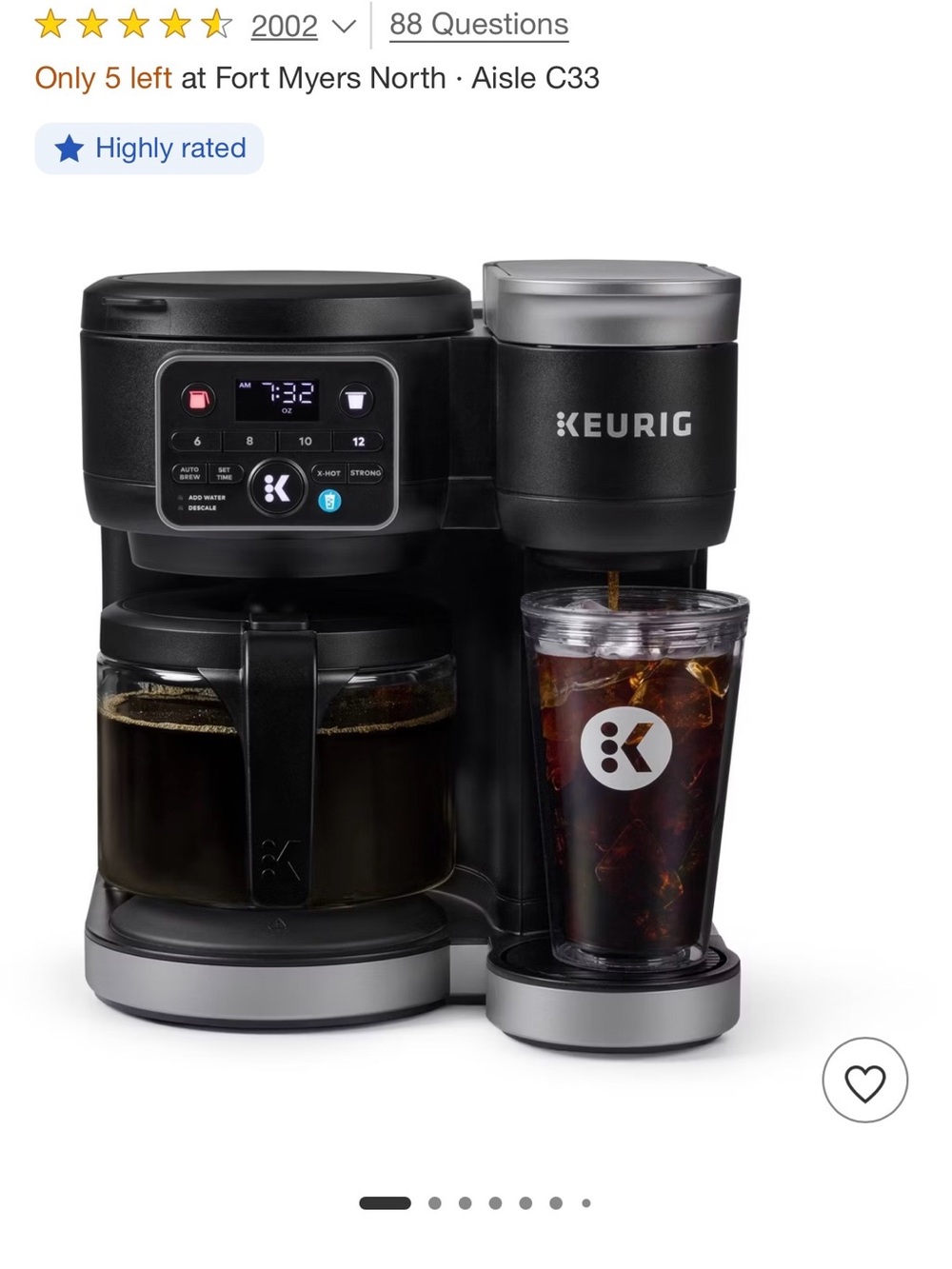 Keurig 2-in-1 Coffee Maker in Black and Silver